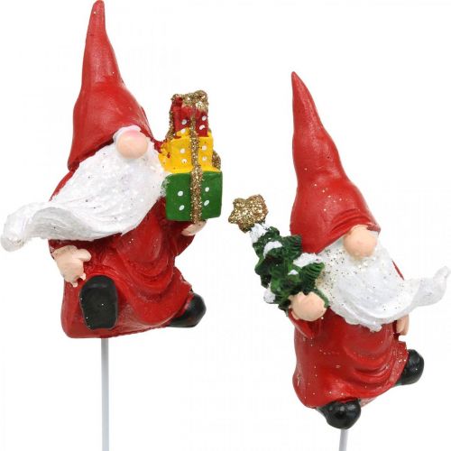 Artículo Enchufe decorativo gnomo de navidad gnomo santa claus 7cm 4pcs