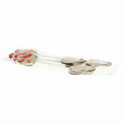 Floristik24 Tapón decorativo Papá Noel/Muñeco de nieve 7cm 12uds