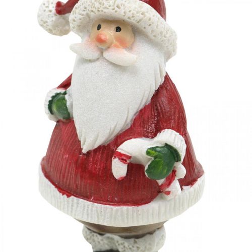 Figura decorativa Papá Noel con bastón de caramelo / regalo H8.5cm 4pcs