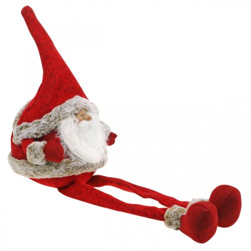 Taburete borde Santa Claus figura decorativa Navidad 28 × 22 × 88cm