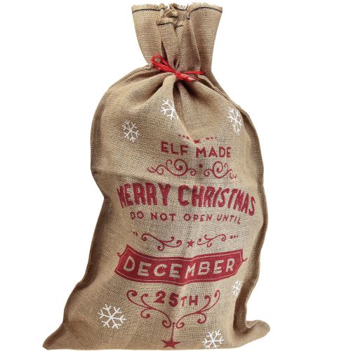 Floristik24 Saco navideño Saco regalo Saco navideño de yute grande 80×48cm