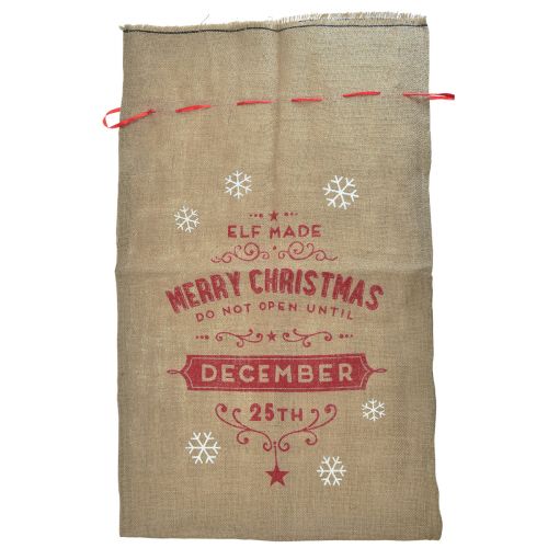 Floristik24 Saco navideño Saco regalo Saco navideño de yute grande 80×48cm