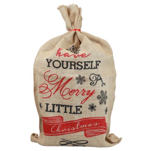 Saco navideño Saco regalo Saco navideño de yute grande 80×48cm