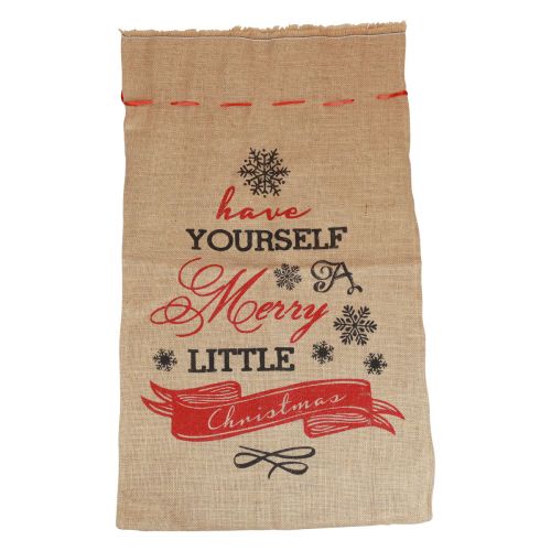 Floristik24 Saco navideño Saco regalo Saco navideño de yute grande 80×48cm