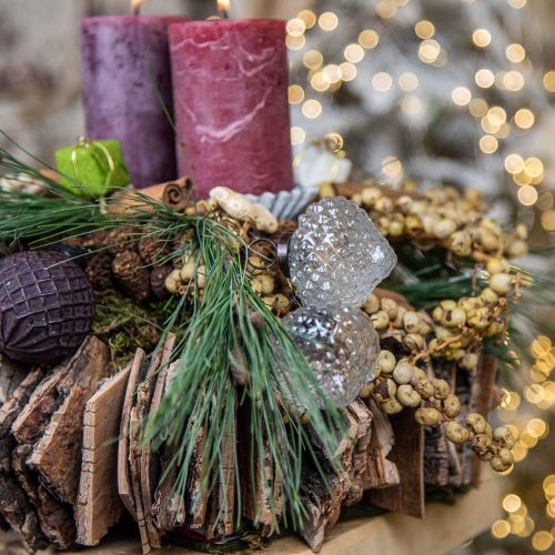 Artículo Adornos navideños decoración de vidrio cebolla diamante transparente Ø5,5cm 9 piezas