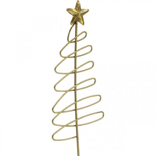Artículo Alfiler de Navidad flor de abeto pin metal 30cm 6pcs