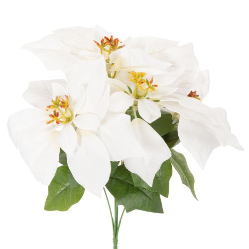 Flor de Pascua artificial, blanca, flor grande, planta decorativa, 40 cm comprar | Floristik24.es