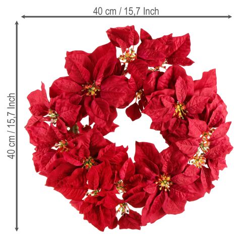 Artículo Corona de Pascua flores artificiales Navidad Ø40cm