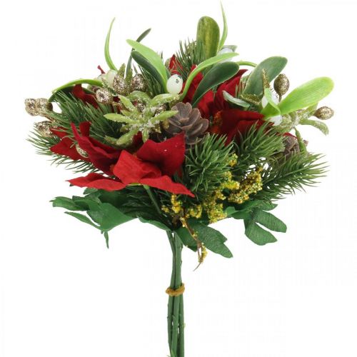 Floristik24 Ramo artificial de invierno con conos, decoración de adviento L30cm paquete de 4 piezas
