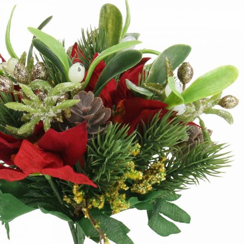Floristik24 Ramo artificial de invierno con conos, decoración de adviento L30cm paquete de 4 piezas