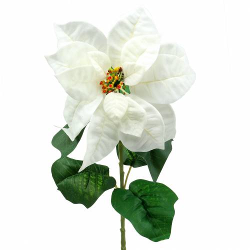 Floristik24 Flor de Pascua flor artificial blanca 67cm
