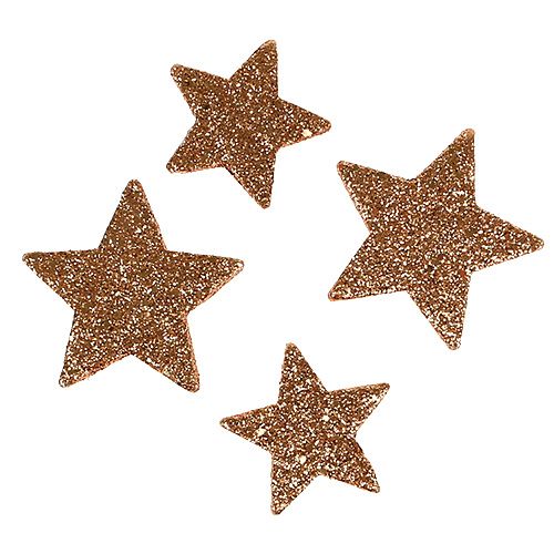 Floristik24 Estrellas navideñas estrellas de brillo de cobre espolvorear decoración 40 piezas