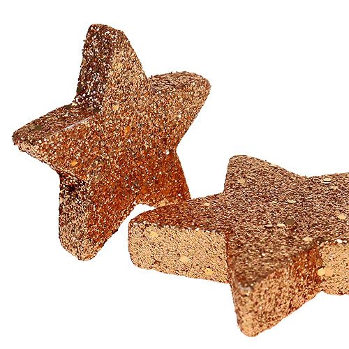 Artículo Estrellas navideñas estrellas de brillo de cobre espolvorear decoración 40 piezas