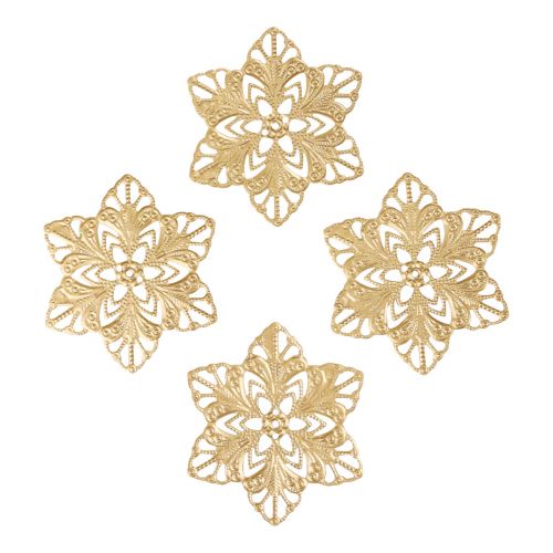 Estrellas de Pascua decoración navideña metal Ø6cm 36 piezas