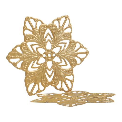 Artículo Estrellas de Pascua decoración navideña metal Ø6cm 36 piezas