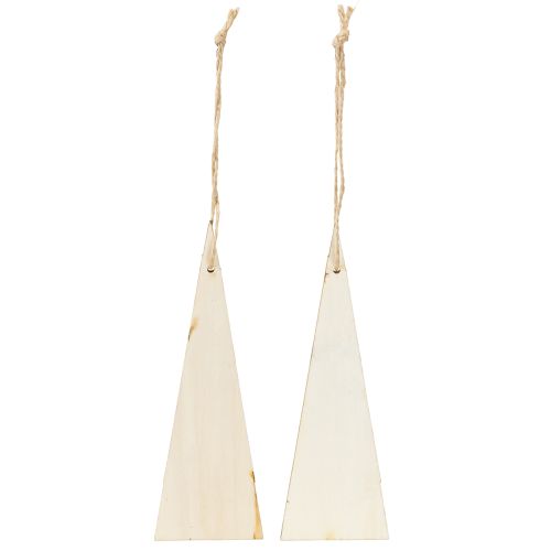 Artículo Gnomos navideños de madera para colgar gris rojo 15/19,5cm 8 uds
