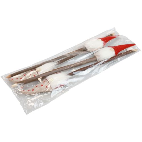 Floristik24 Gnomo navideño con estaca de jardín gnomo 48,5/50cm 4 piezas