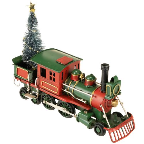 Floristik24 Tren navideño con locomotora de abeto verde navideño 20cm
