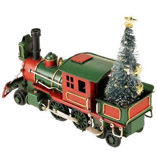 Artículo Tren navideño con locomotora de abeto verde navideño 20cm