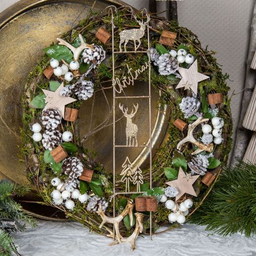 Artículo Rama de Navidad rama decorativa rama cónica cubierta de nieve 72 cm