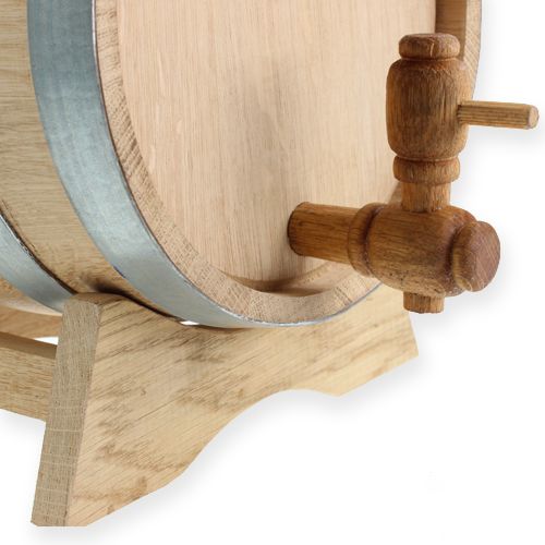 Artículo Barril de madera, barril de vino con soporte 5 litros