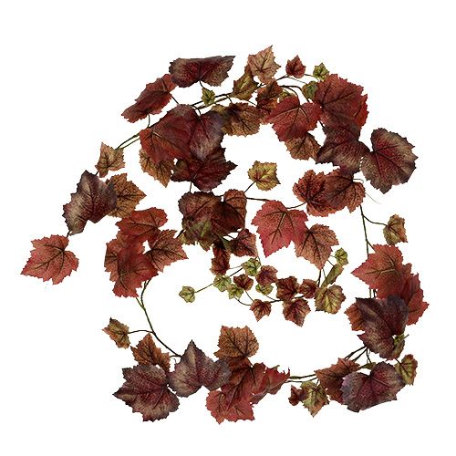 Floristik24 Vid Guirnalda Rojo Oscuro 190cm