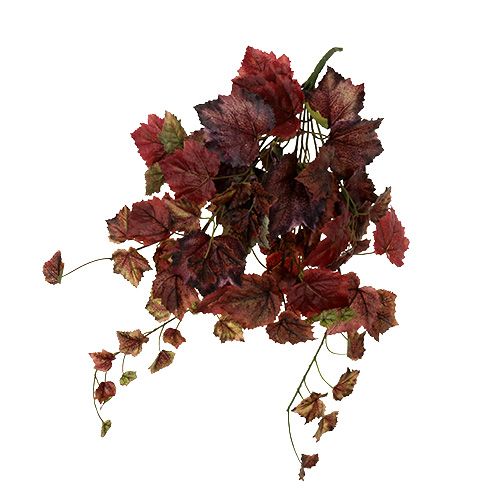 Floristik24 Percha hojas de parra verde, burdeos 67cm