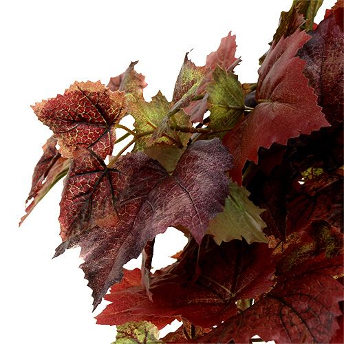 Artículo Colgador de hojas de parra verde, rojo oscuro 100cm