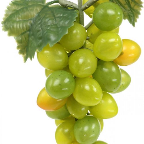 Artículo Deco uvas verde otoño decoración frutas artificiales 15cm