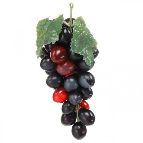 Floristik24 Uvas decorativas Negras Frutas decorativas Uvas artificiales 15cm