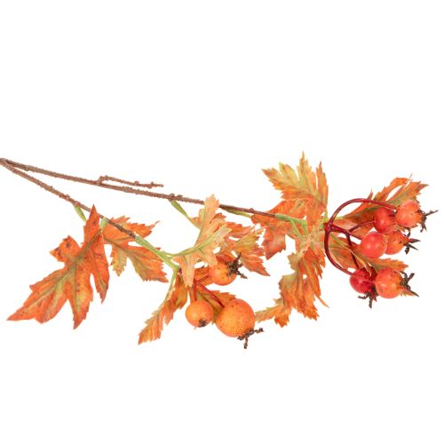 Rama artificial de espino blanco con hojas y bayas, 62 cm. | Floristik24.es