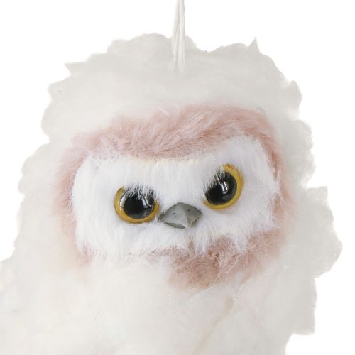 Artículo Decoración de búho blanco para colgar pollitos de búho blanco 12 cm 2 piezas