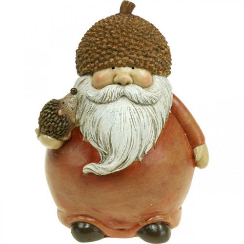 Floristik24 Diablillo con bellota y erizo figura decorativa marrón otoño H19cm