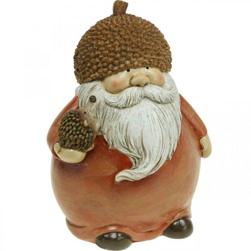 Floristik24 Diablillo con bellota y erizo figura decorativa marrón otoño H19cm