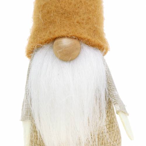 Floristik24 Imp con barba marrón, blanco, natural 16cm 2pcs