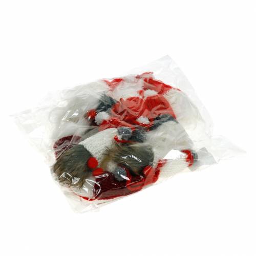 Artículo Gnomo con sombrero puntiagudo para colgar rojo, blanco, gris L10–12cm 12ud
