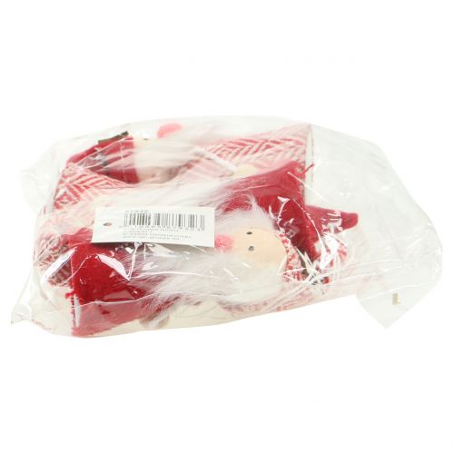 Floristik24 Gnomo rojo, blanco 9cm 4 piezas