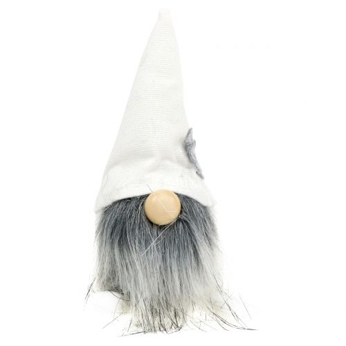 Floristik24 Duendes navideños con barba blanco, gris 12cm 4 piezas