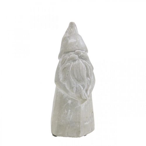 Floristik24 Figura decorativa elfo de hormigón Papá Noel gris H18.5cm