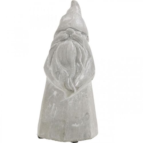 Floristik24 Figura decorativa elfo de hormigón Papá Noel gris H18.5cm