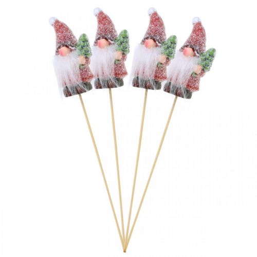 Artículo Gnomo decorativo Papá Noel enchufe decorativo Navidad 10cm 4 piezas