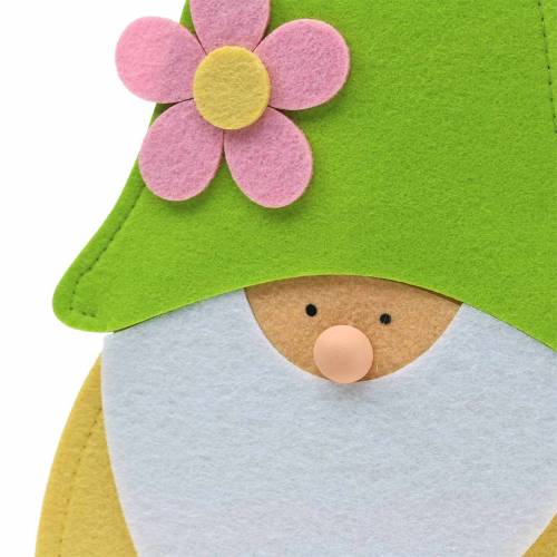 Floristik24 Gnomo de pie de pie de fieltro verde, decoración de ventana 22cm x 6cm H51cm