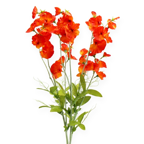 Floristik24 Wicke Art Flower Naranja, Rojo 75cm 3pcs