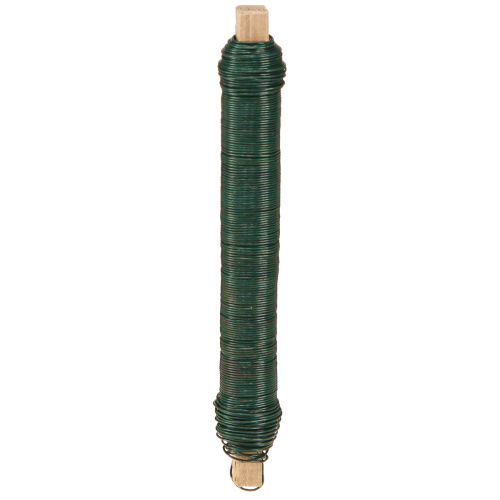 Floristik24 Alambre para envolver manualidades, alambre verde 0,65 mm 100 g