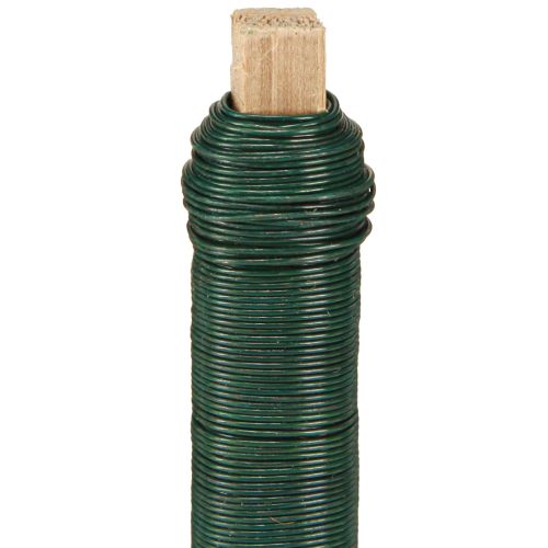 Artículo Alambre para envolver manualidades, alambre verde 0,65 mm 100 g