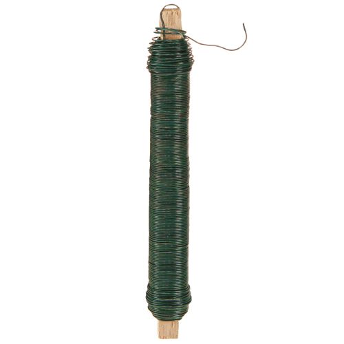 Artículo Alambre para envolver manualidades, alambre verde 0,65 mm 100 g