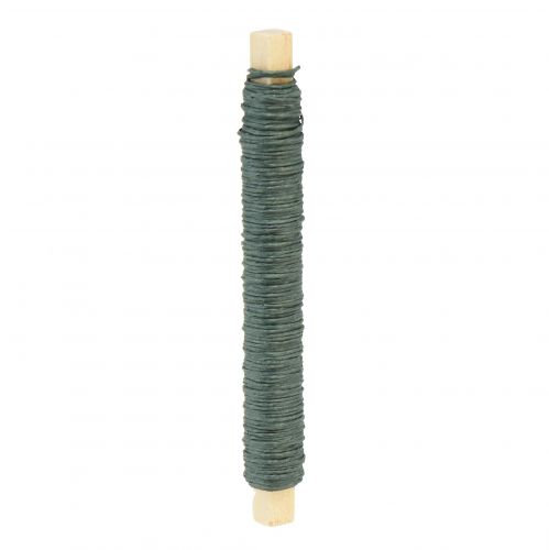 Floristik24 Alambre para envolver alambre artesanal verde alambre para envolver papel Ø0,8mm 22m
