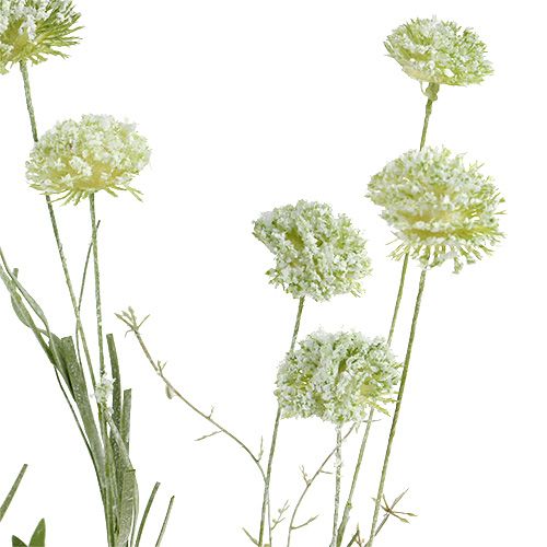 Artículo Flores de pradera blanco L60cm 3pcs