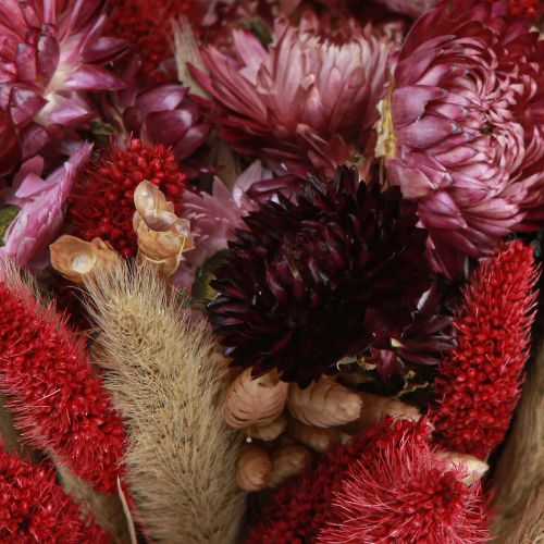 Artículo Ramo de flores silvestres secas en rosa natural L30cm