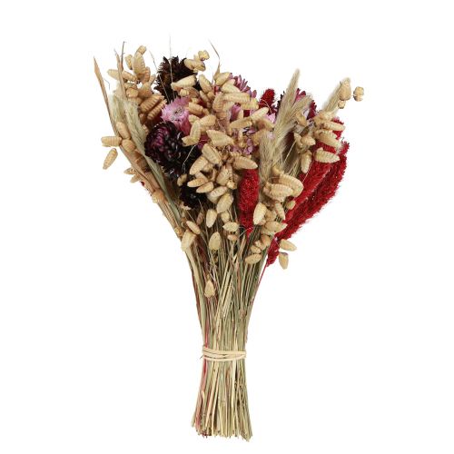 Artículo Ramo de flores silvestres secas en rosa natural L30cm